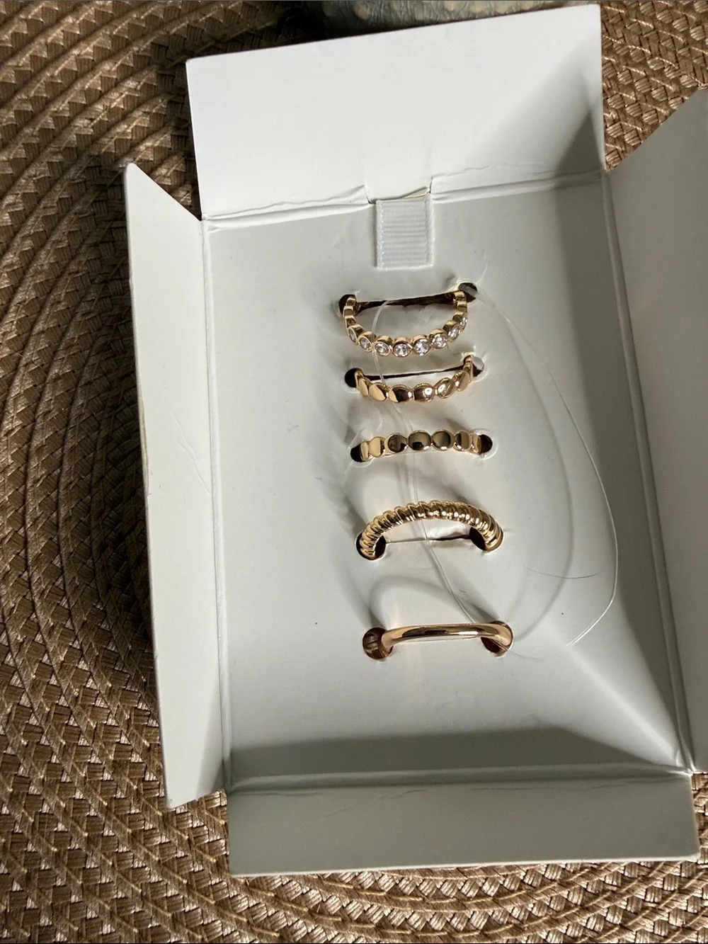 Piper K 🔥 playful Mixed Ring Set with Textured & Polished Styles